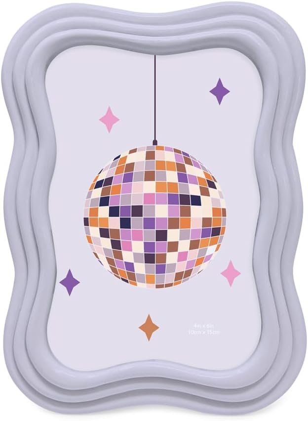 Light purple curved decorative photo frame - Image 2