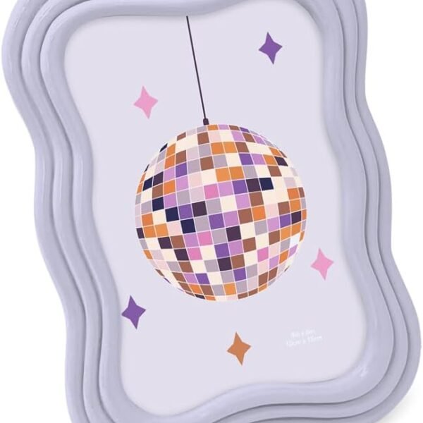 Light purple curved decorative photo frame
