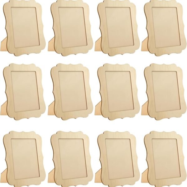 Quatrefoil Shaped Unfinished Wooden Picture Frames for DIY Crafts