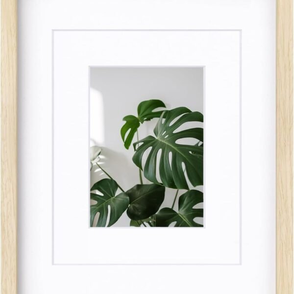 Solid Wood Picture Frame with Plexiglass Oak Wood Finish Wall or Tabletop Display