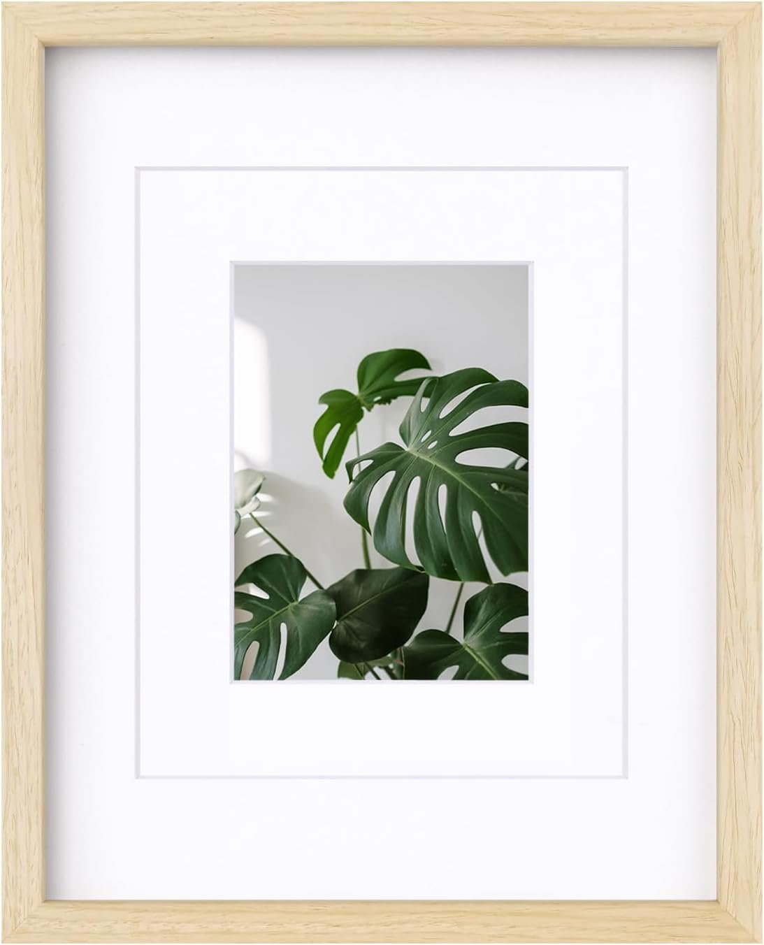 Solid Wood Picture Frame with Plexiglass Oak Wood Finish Wall or Tabletop Display