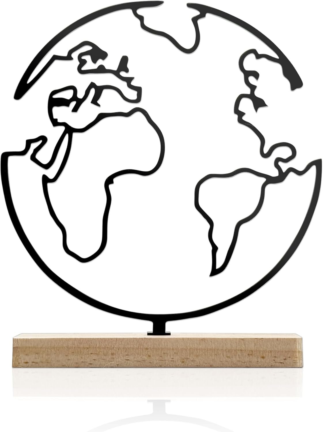 Travel Theme Metal Globe Tabletop Ornament with Stand