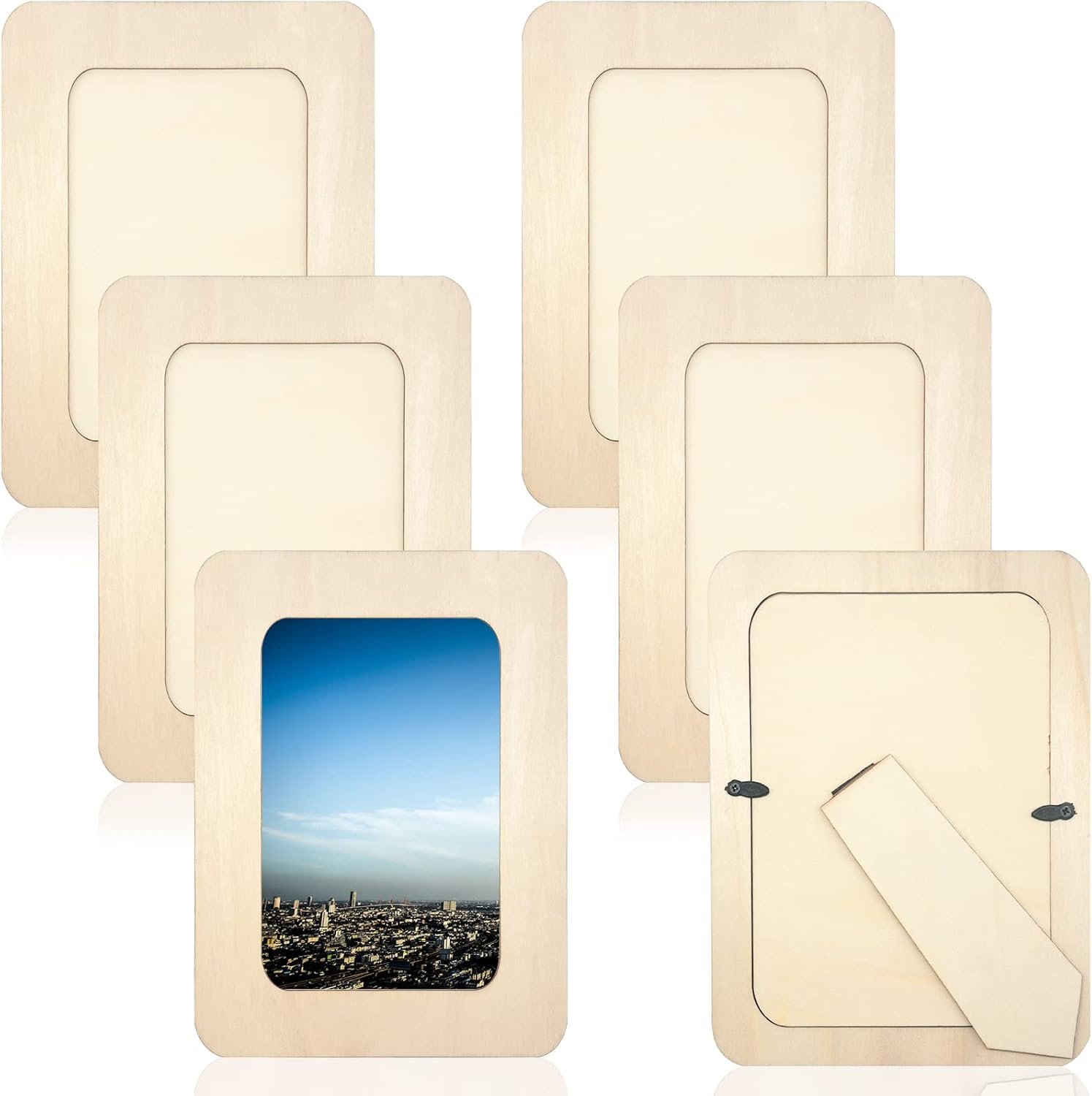 DIY Wooden Picture Frames Unfinished Solid Wood Frames for Crafts Painting Arts Projects