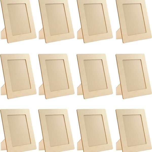 Unfinished Wooden Picture Frame Pack for Crafts