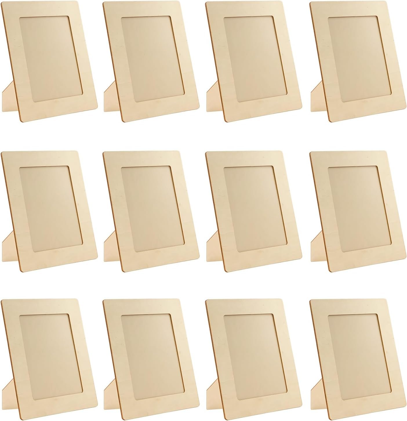 Unfinished Wooden Picture Frame Pack for Crafts