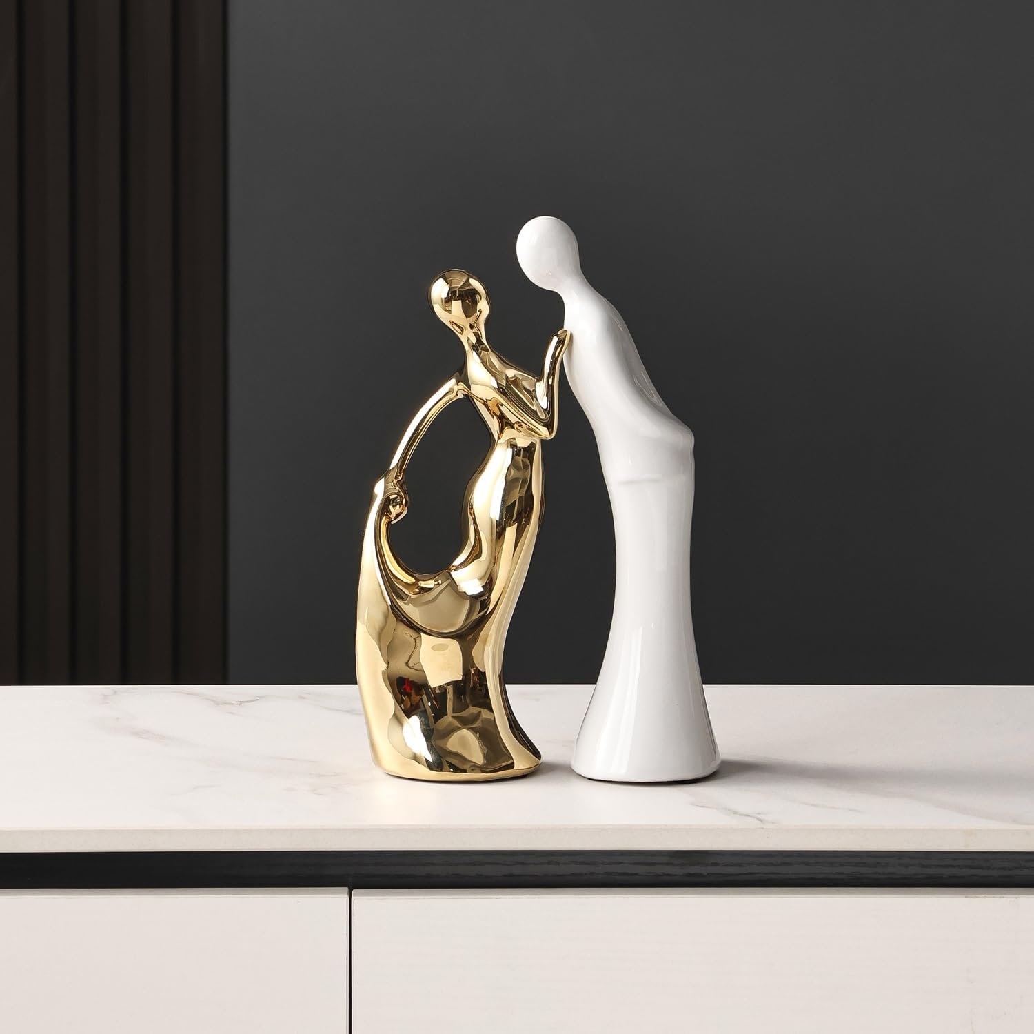 Modern Ceramic Couple Lover Sculpture Figurine - Image 2