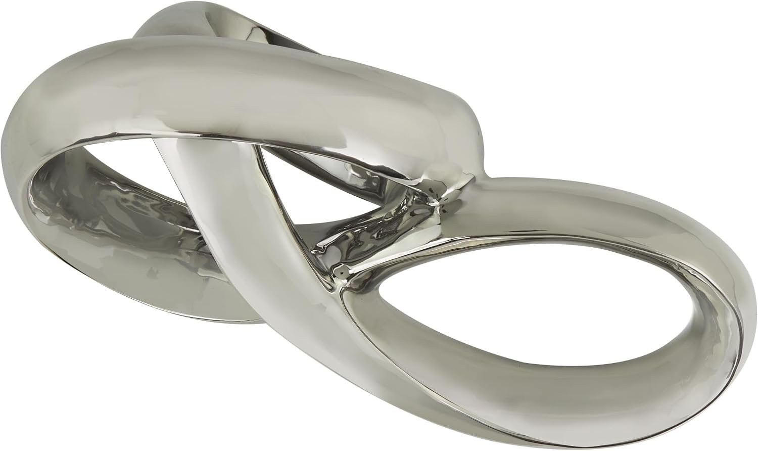 Silver Ceramic Abstract Sculpture Home Decor - Image 2