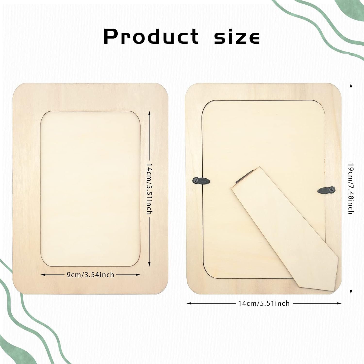 DIY Wooden Picture Frames Unfinished Solid Wood Frames for Crafts Painting Arts Projects - Image 2