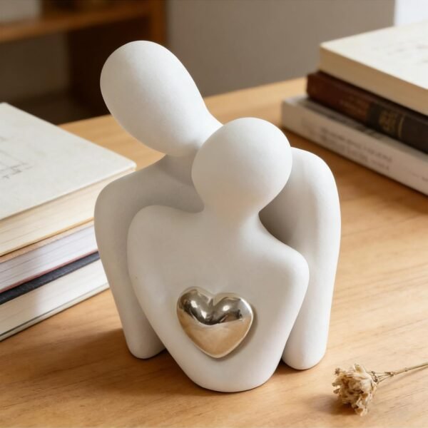 Mini Ceramic Hugging Couple Romantic Figurine