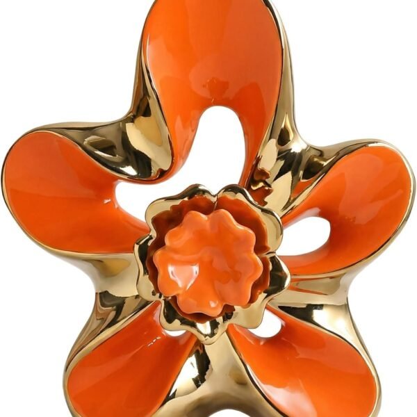Ceramic Abstract Flower Sculpture Home Decor