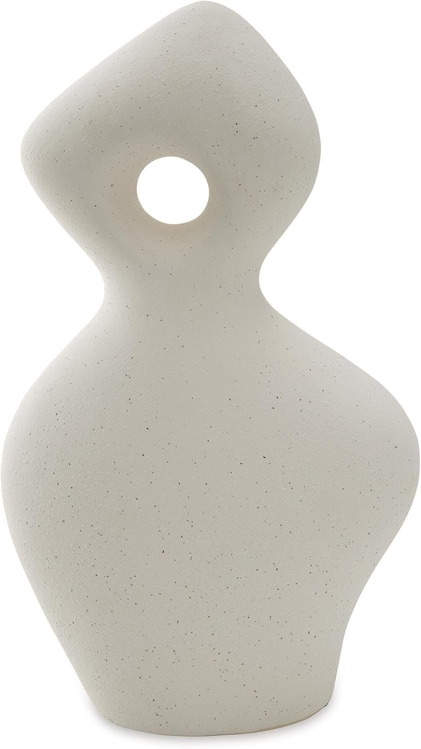 Modern Off White Ceramic Abstract Sculpture