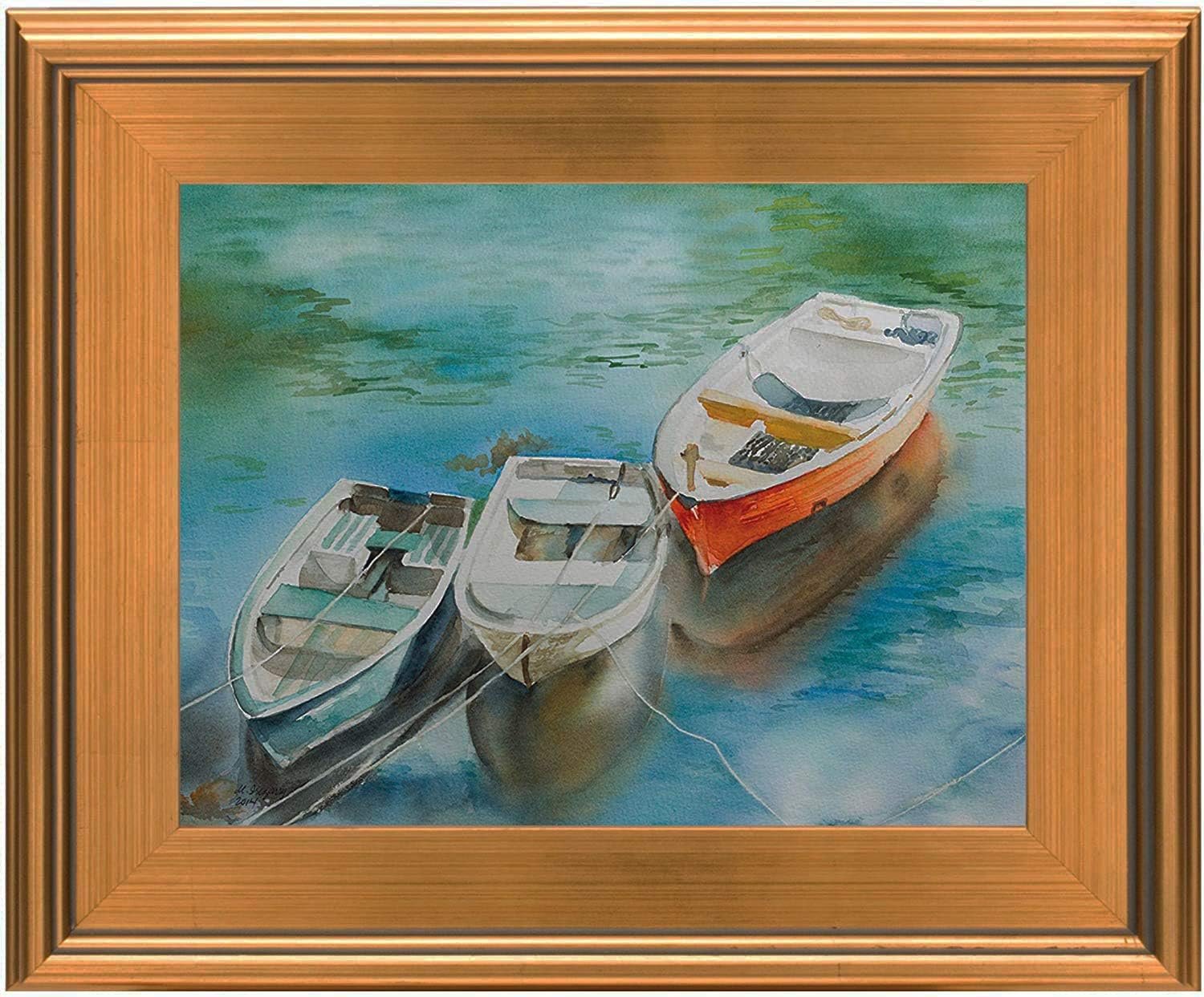Gold Wooden Picture Frame for Art Panels Canvas and Photo Display - Image 2