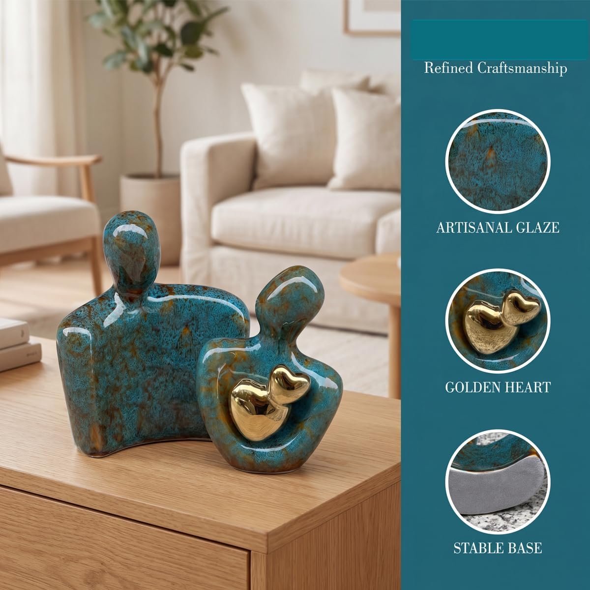 Modern Organic Ceramic Figurine Statue Home Decor - Image 2