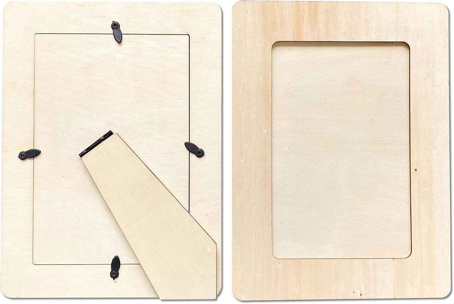 Unfinished Wooden Picture Frame Pack for Photos and Crafts - Image 2