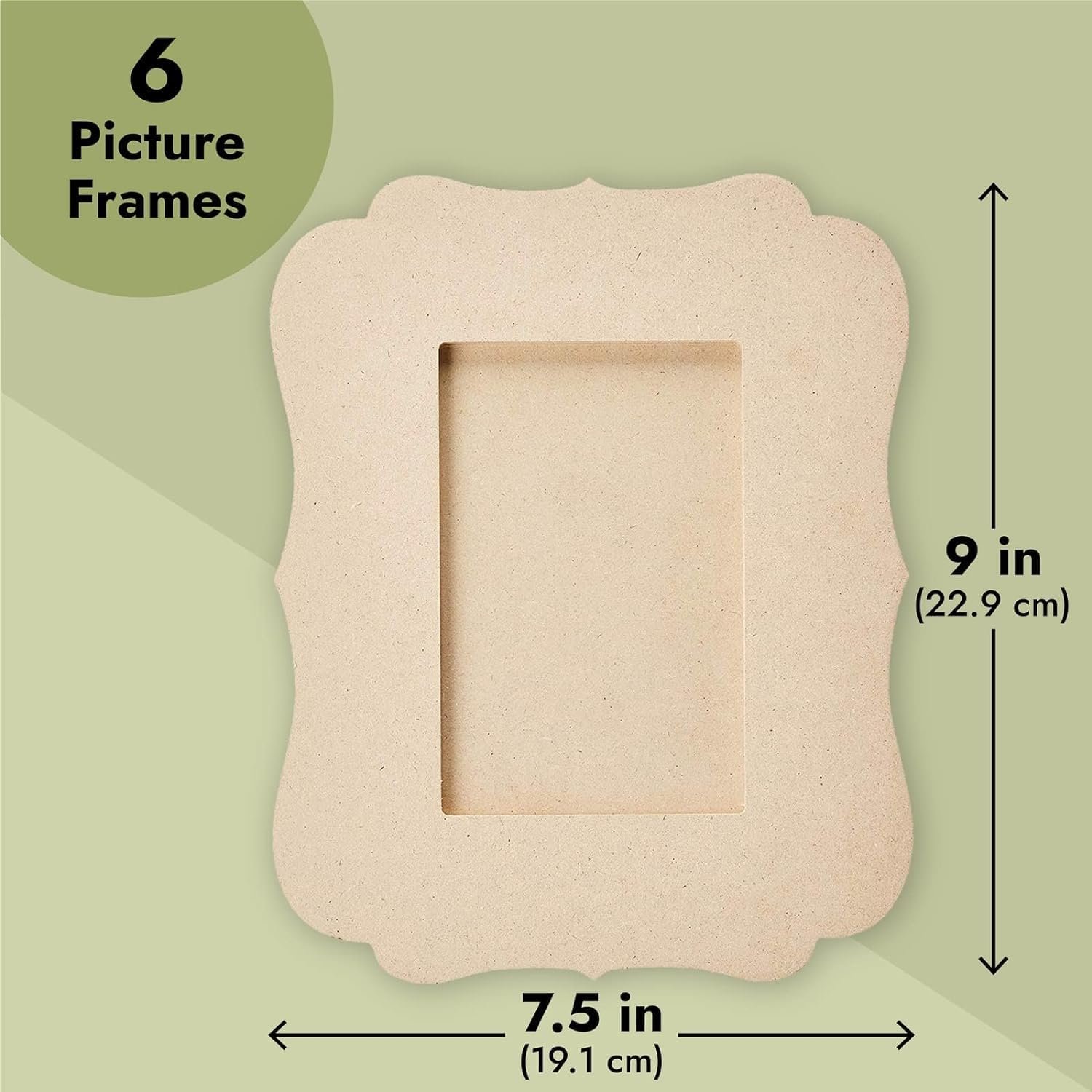Unfinished Wood Picture Frame Pack for DIY Crafts Classroom Art Projects Home Office Decor - Image 2