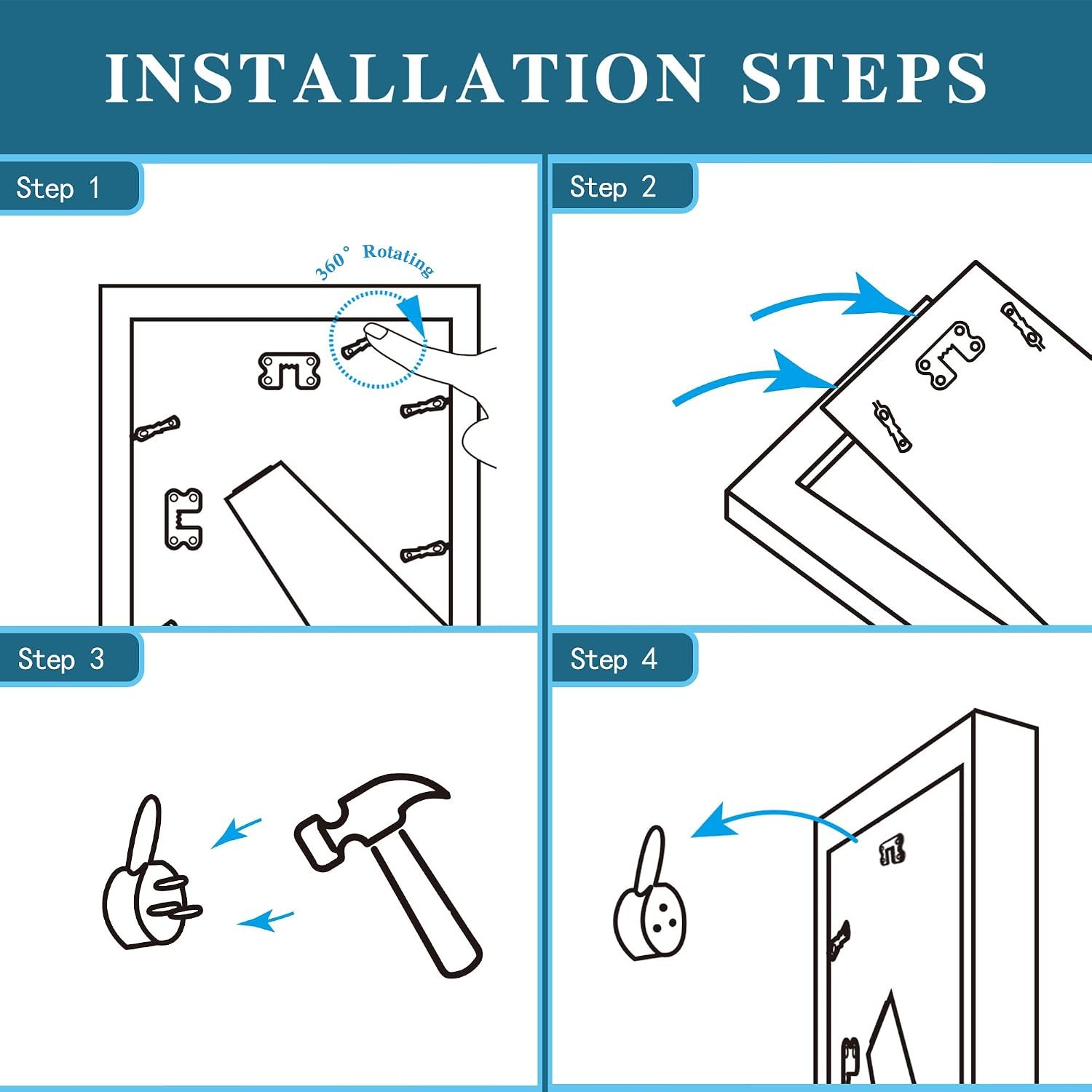 Photo frame set with glass - Image 2