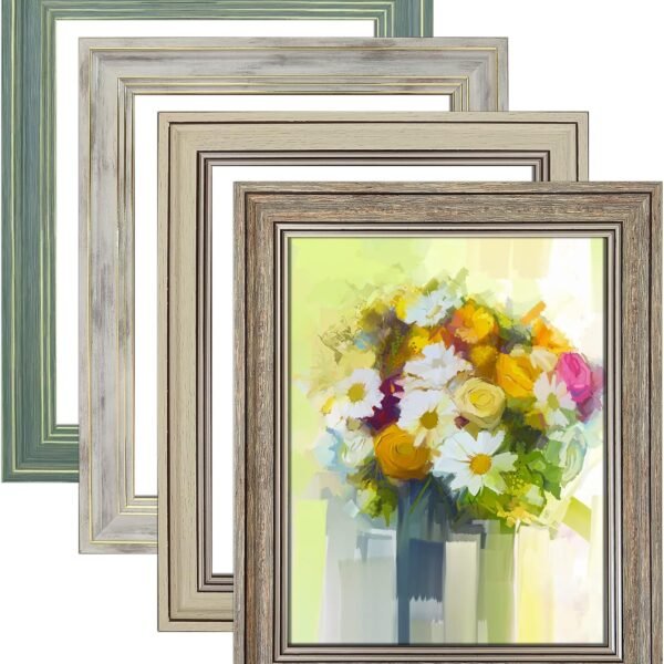 Rustic Farmhouse Picture Frame Set for Table or Wall Hanging
