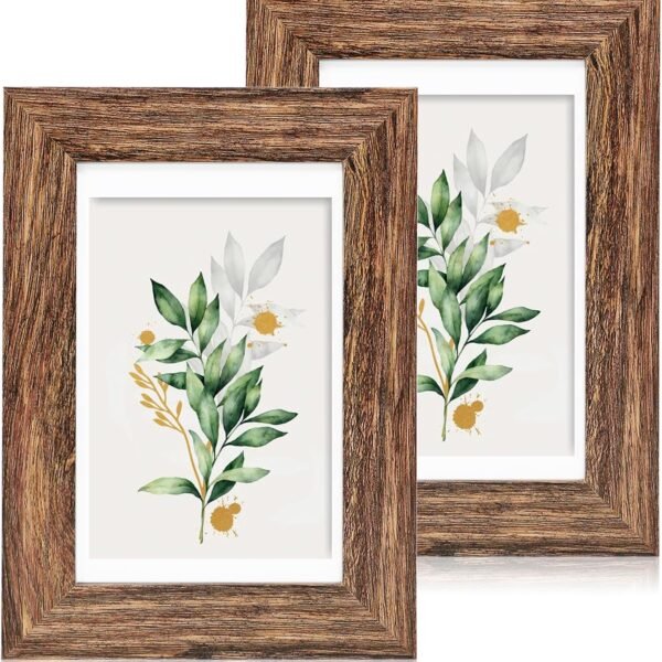 Photo frame set with glass