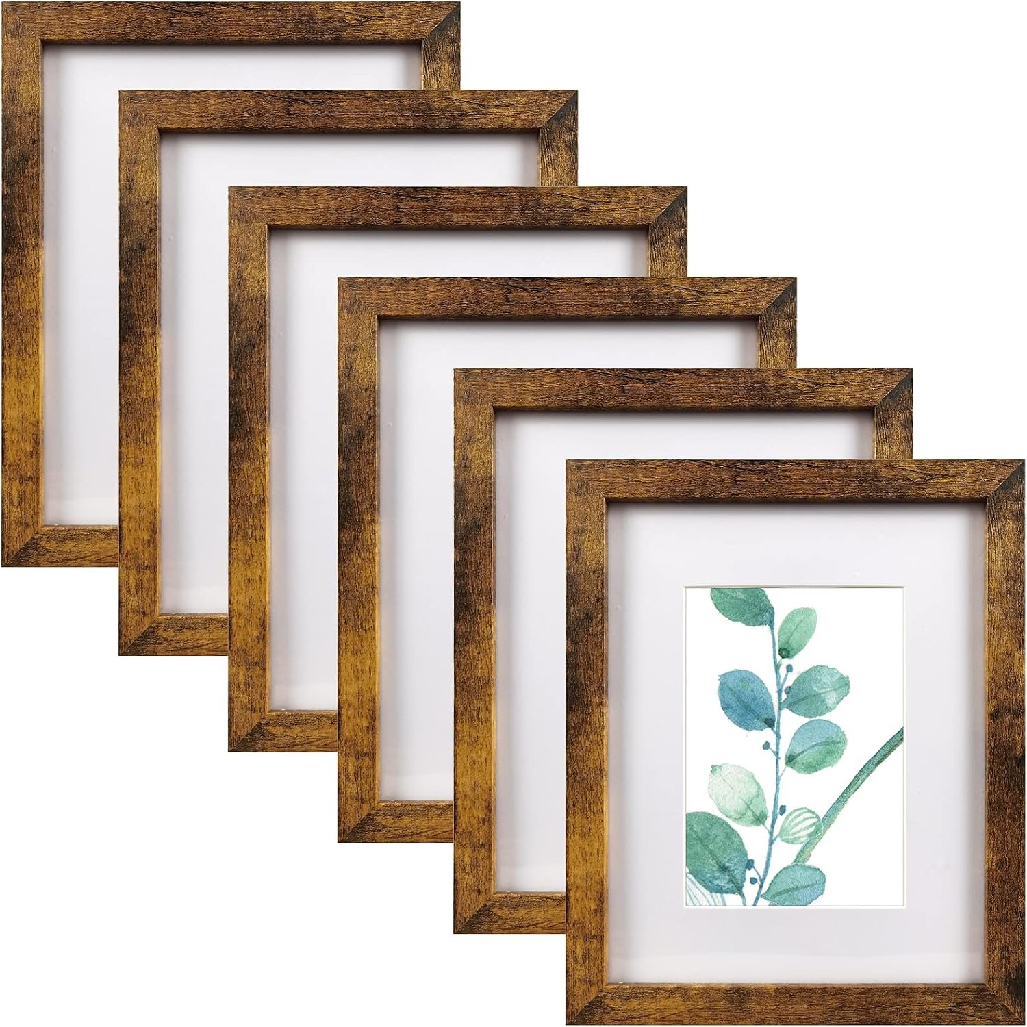 Brown photo frame set