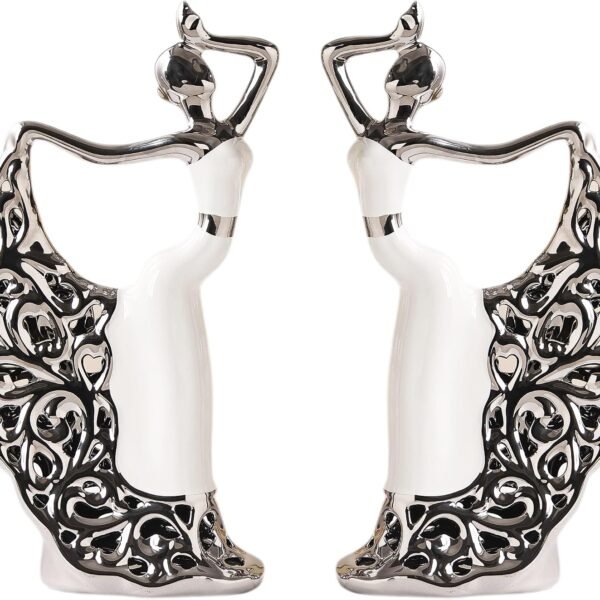 Ceramic Dancer Women Sculpture Set of 2