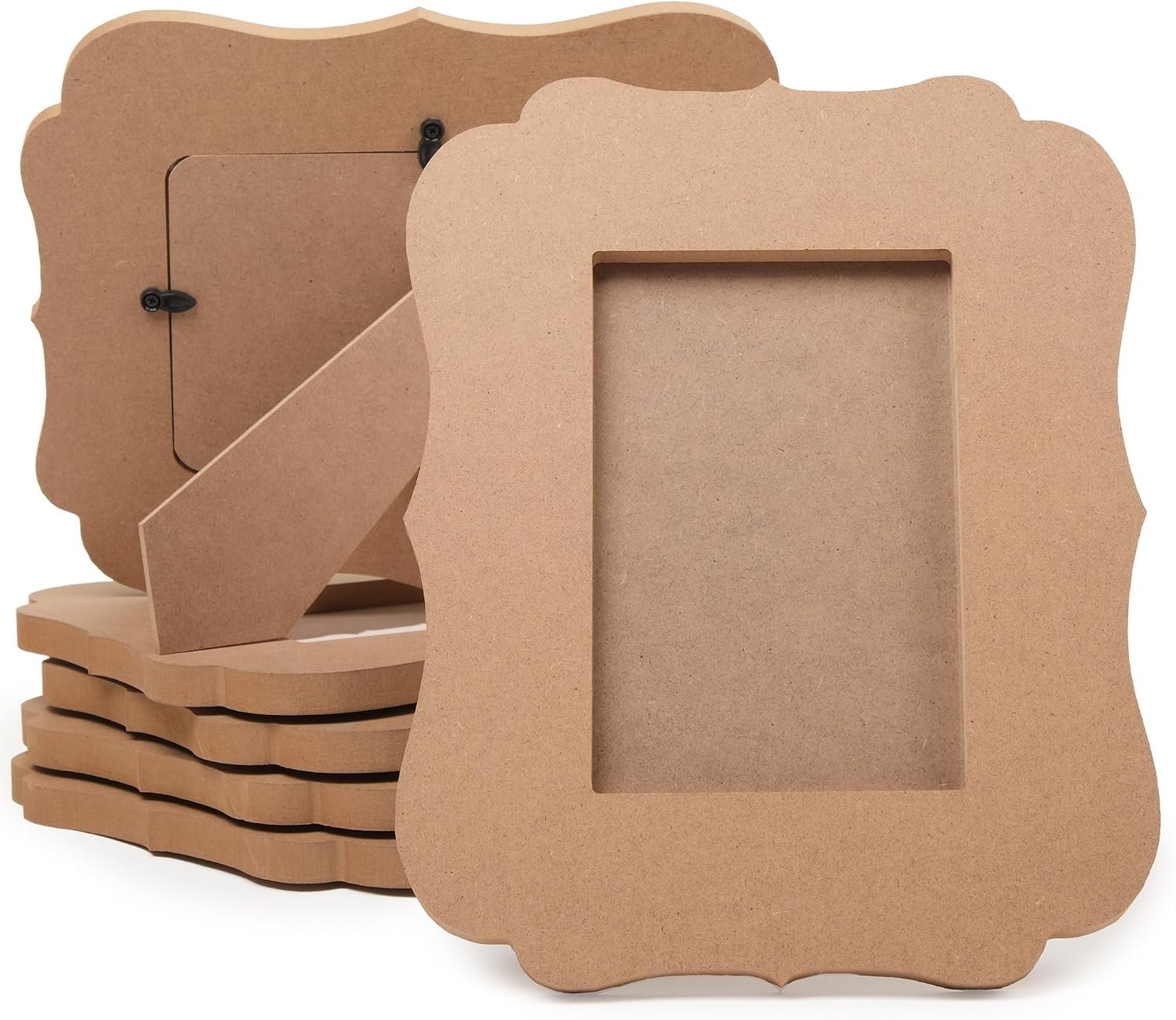 Unfinished Wood Picture Frame Pack for DIY Crafts Classroom Art Projects Home Office Decor