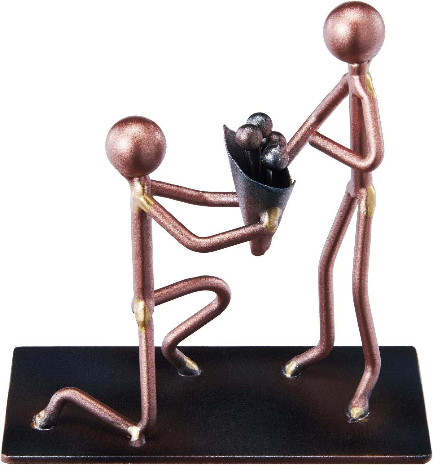 Handmade Metal Couple Love Statue Romantic Gift