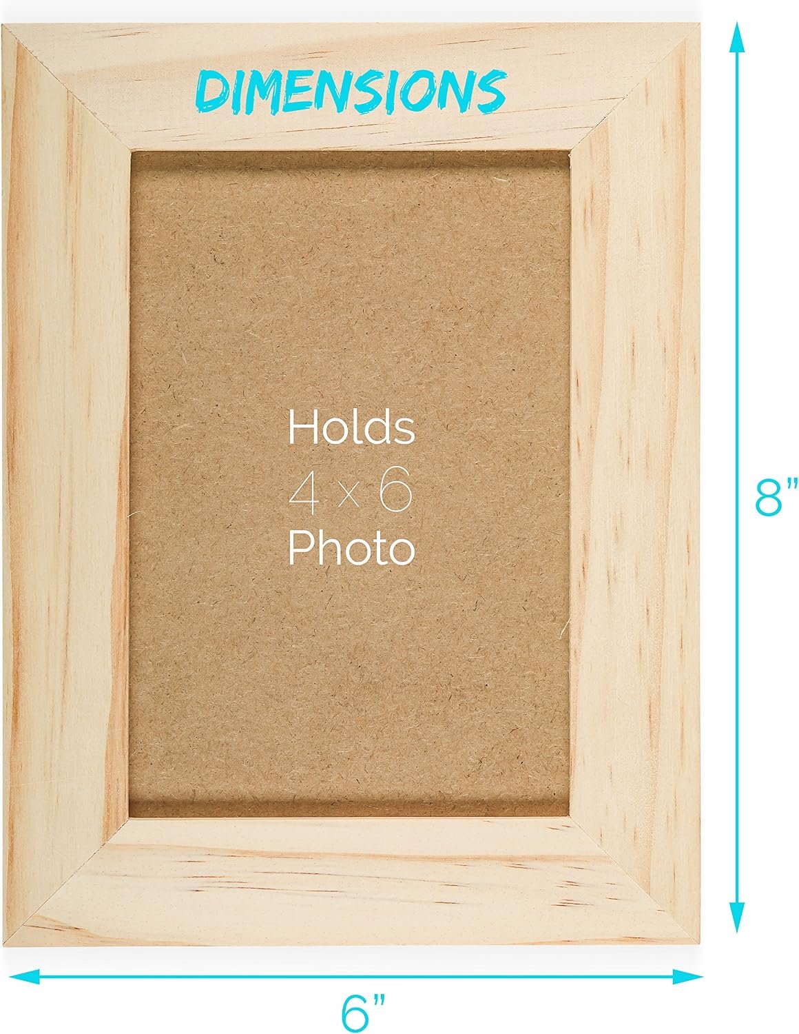 Unfinished Solid Pine Wood DIY Picture Frame Set for Arts and Crafts Projects - Image 2